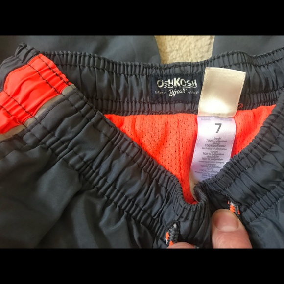 Boys Oshkosh Gray Windbreaker Pants - Picture 5 of 6